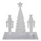 Northlight LED Lighted Icy Crystal Nutcracker and Christmas Tree Decoration - 9" - White Lights